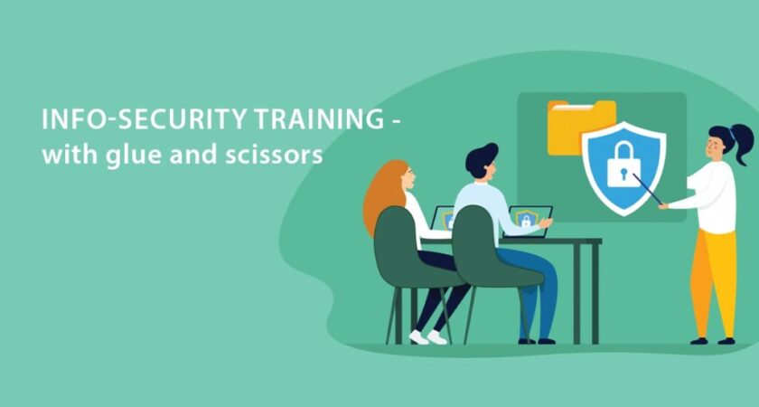 Info-security training — with glue and scissors